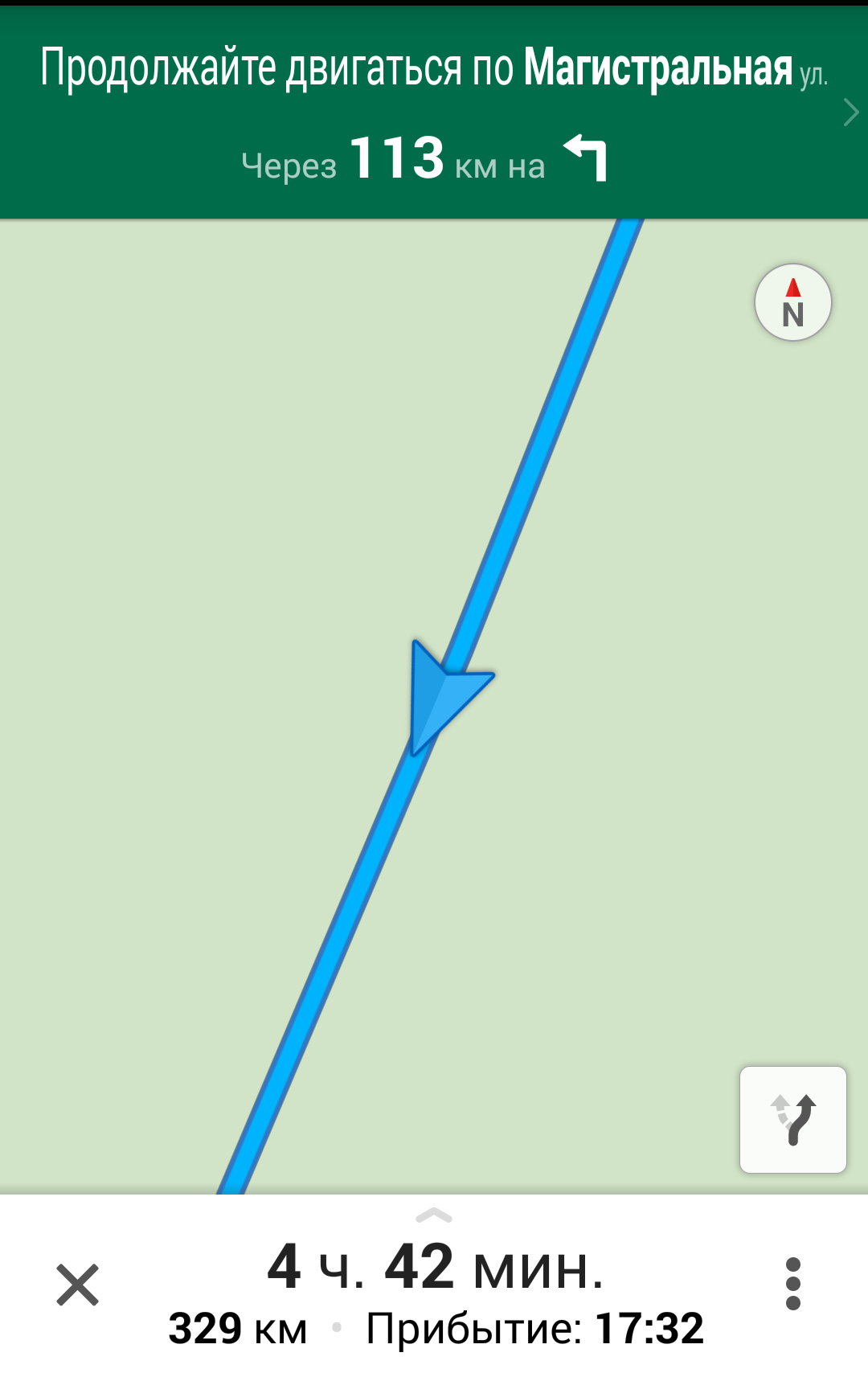 113 км. прямо потом поверните налево
